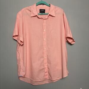 Bonobos Men’s 2XL Button Down Collar Resort Gold Shirt Polo Pink Persimmon XXL